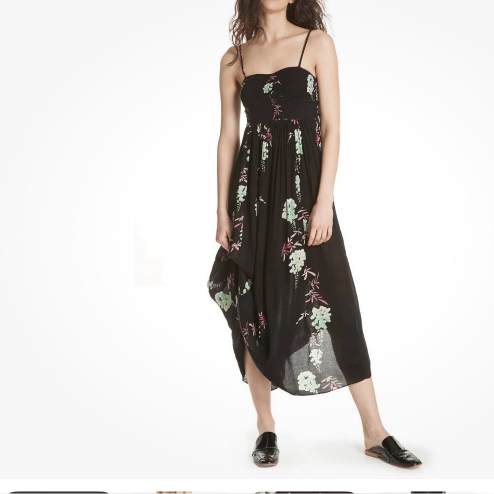 Free People Black floral Maxi dress